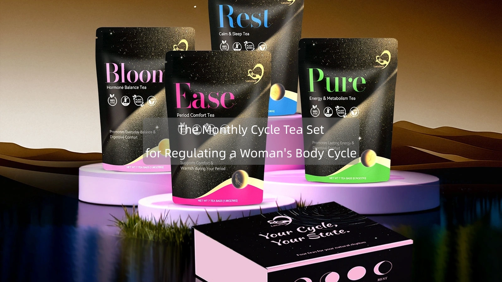 The Monthly Cycle Tea Set for Regulating a Woman's Body Cycle